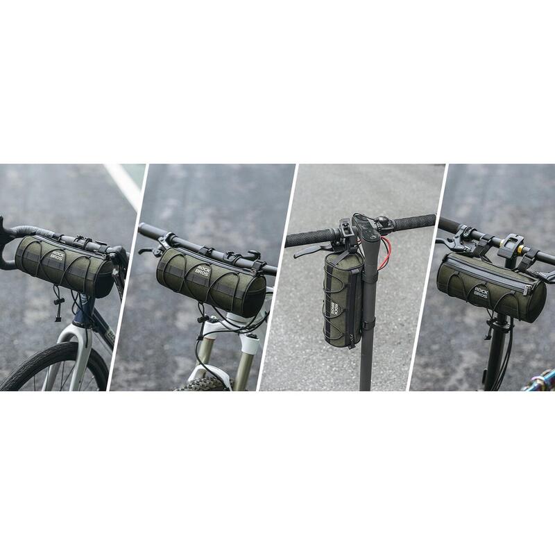 Sacoche Guidon Vélo étanche VERTAST 2L - Housse De Pluie Intégrée - Avec Bandoulière - Pour VTT, Vélo De Course - Vert Fluo