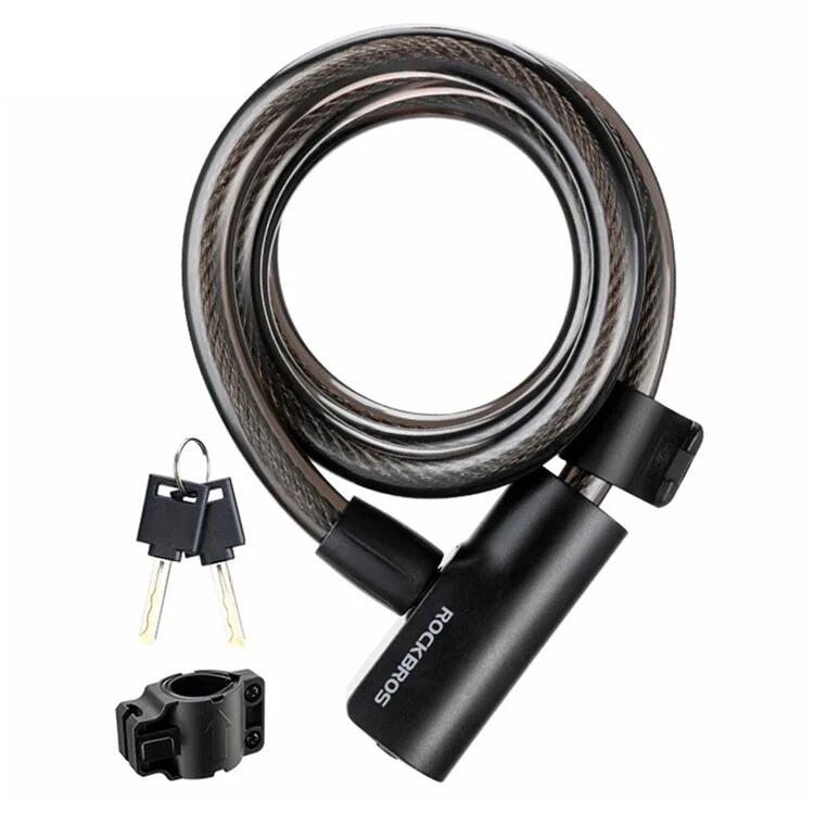 ROCKBROS Zámek na kolo s kabelovým spirálovým systémem