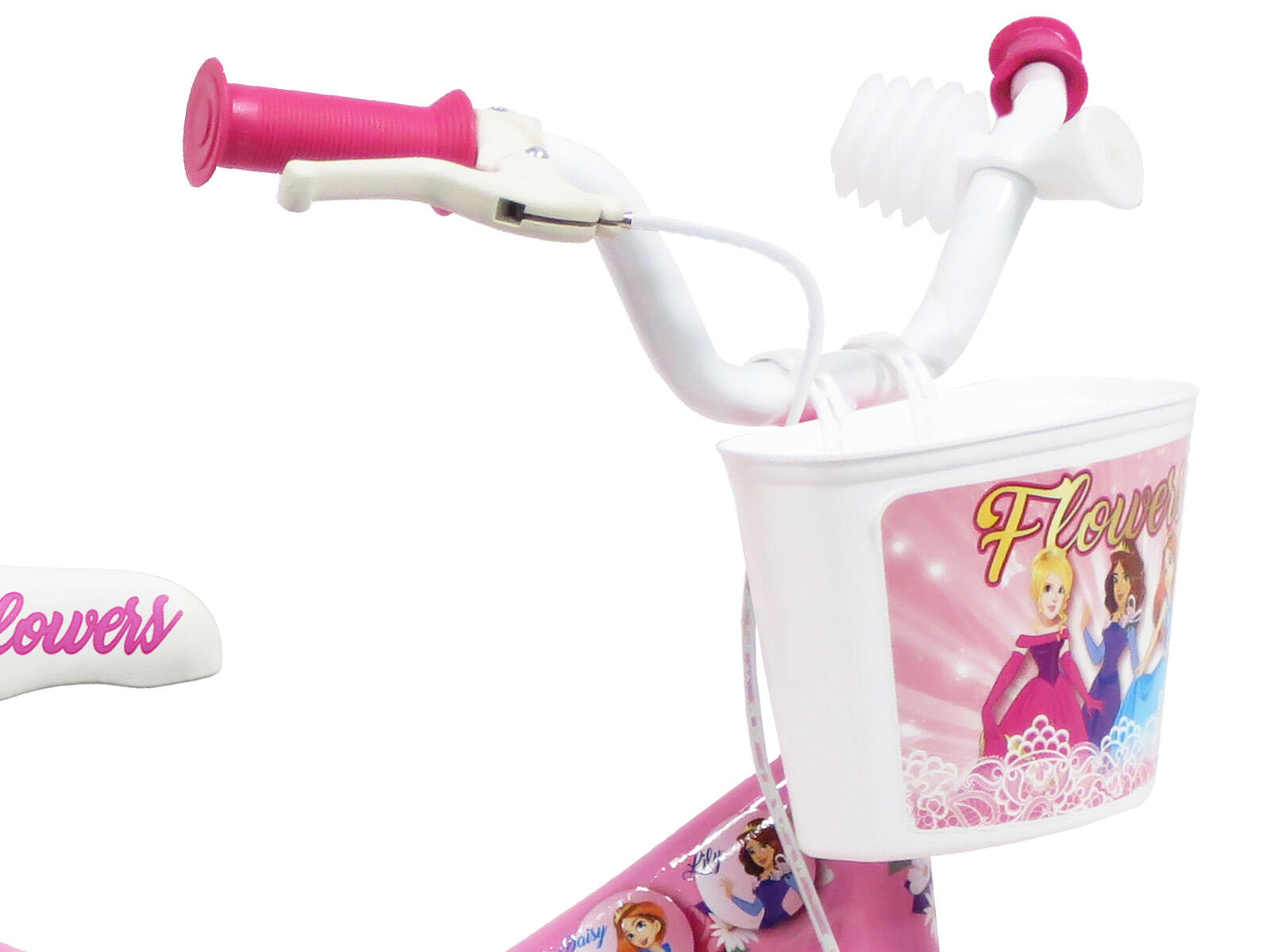 Flowers 12 inch kinderfiets roze 2/4