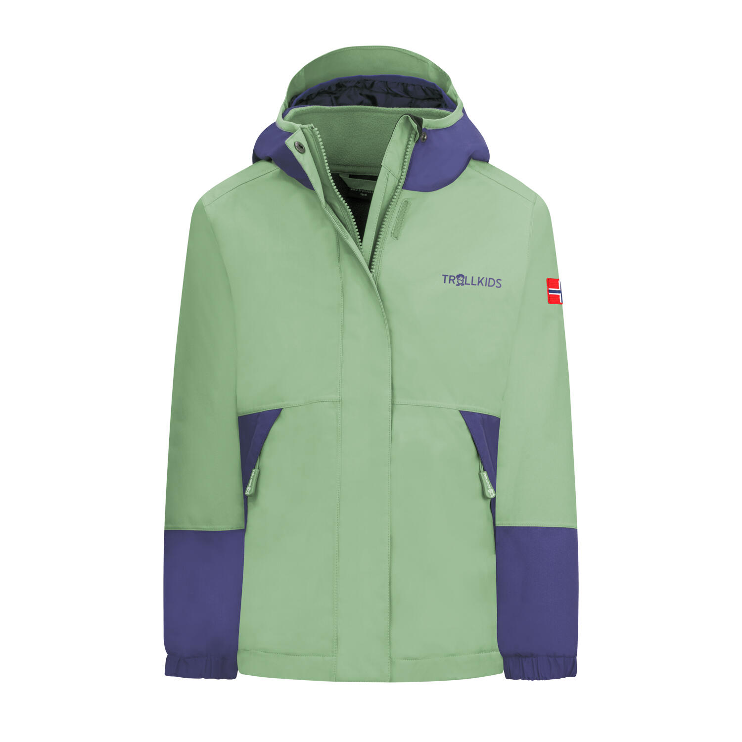 TROLLKIDS Kinder 3in1 Jacke KJERAK Pistaziengrün/Violettblau