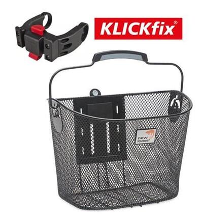 NewLooxs Toscane Zwarte Stuurmand met Klickfix E-Bike Bevestiging