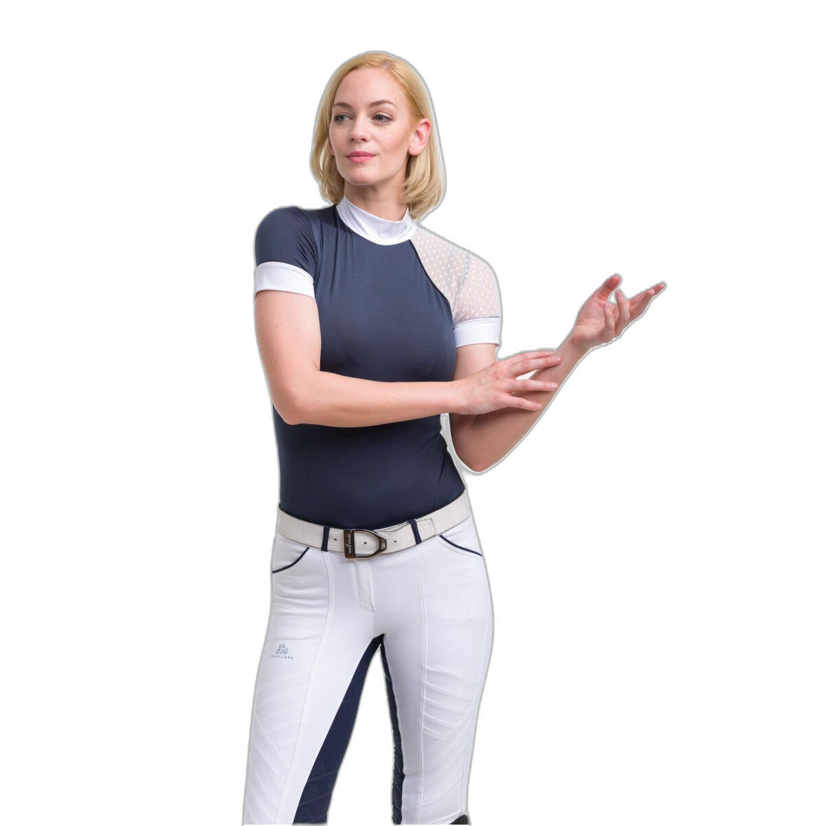 Reitturnier-Polo Damen Cavalliera Modern 4/4