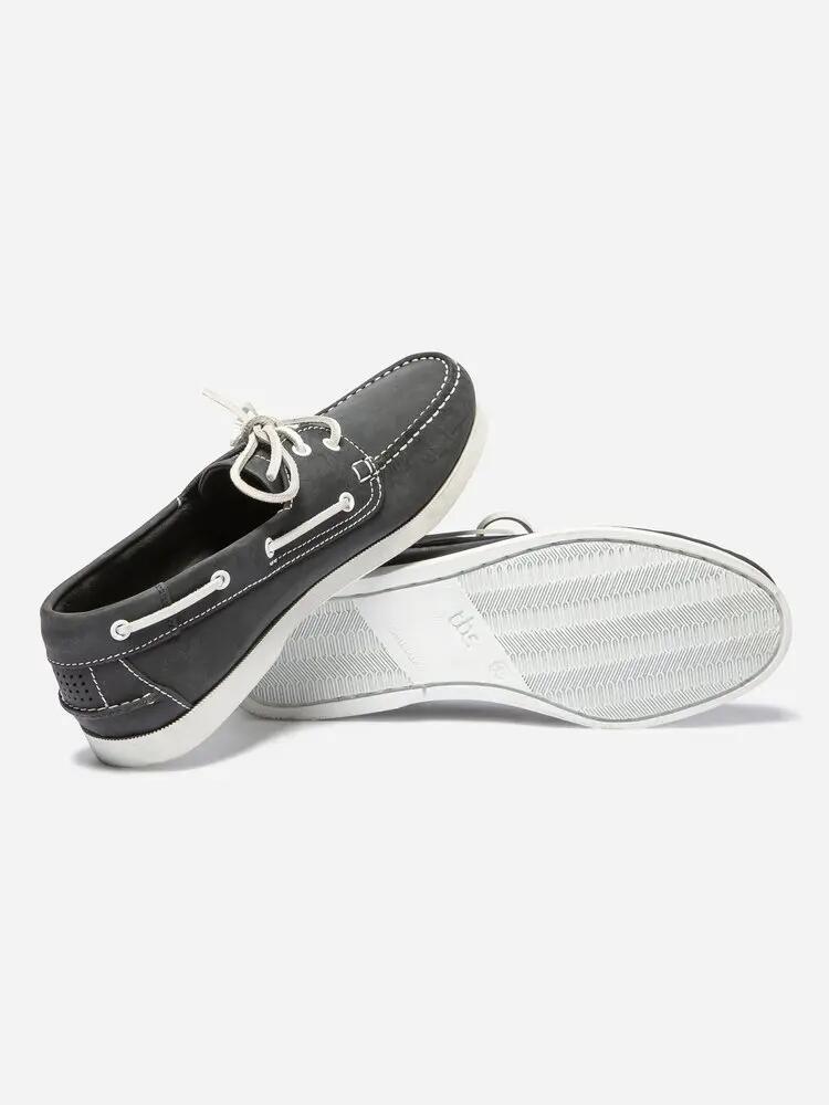 Chaussures bateau Homme - PHENIS Marine + Blanc 4/4