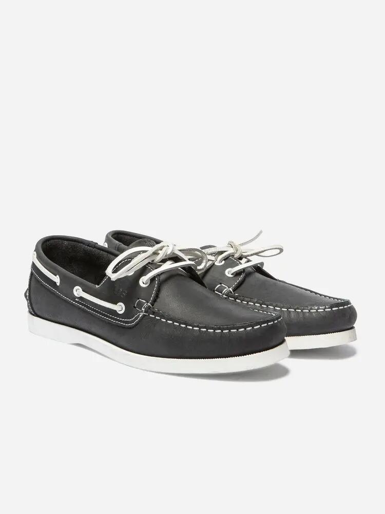 Chaussures bateau Homme - PHENIS Marine + Blanc 2/4
