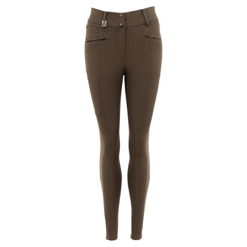 Huntley Equestrian Pantalon d'équitation avec poches passepoilées marron clair