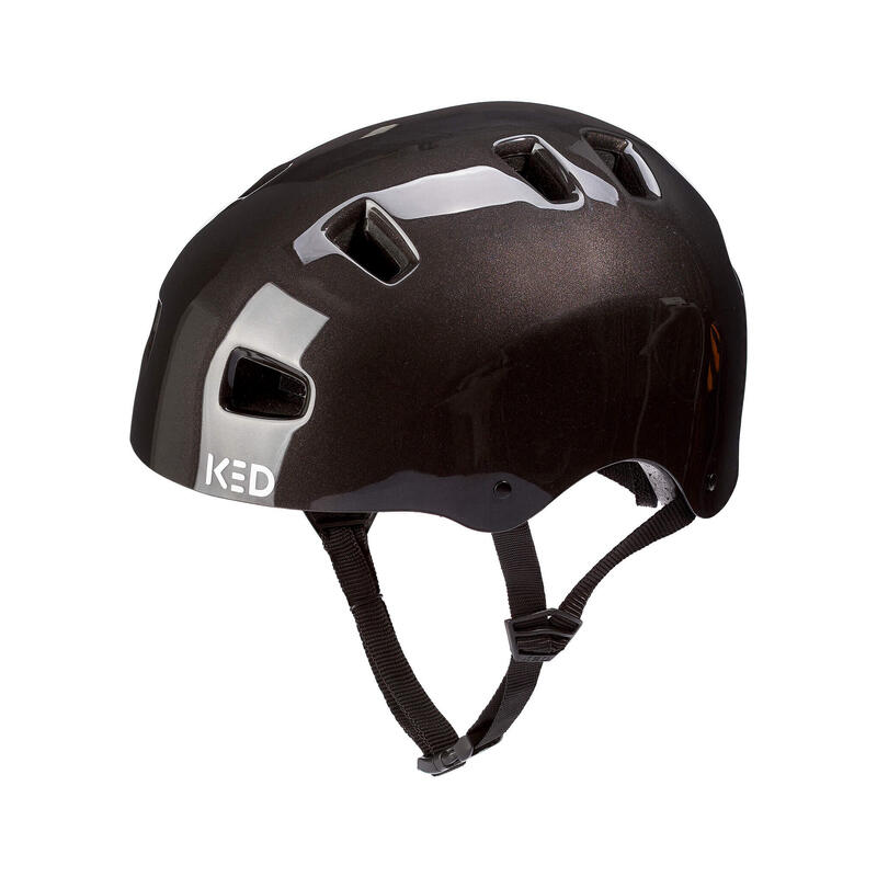 KED Casque de vélo pour enfants 5Forty, BLACK GLOSSY