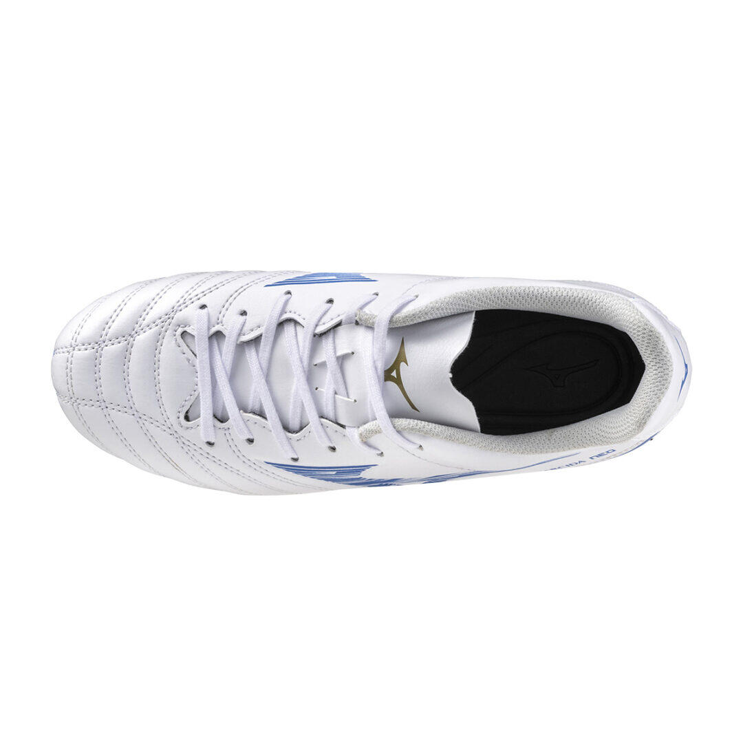 Botas de Fútbol Mizuno Monarcida Neo III Select Jr Blanco y Azul 4/5