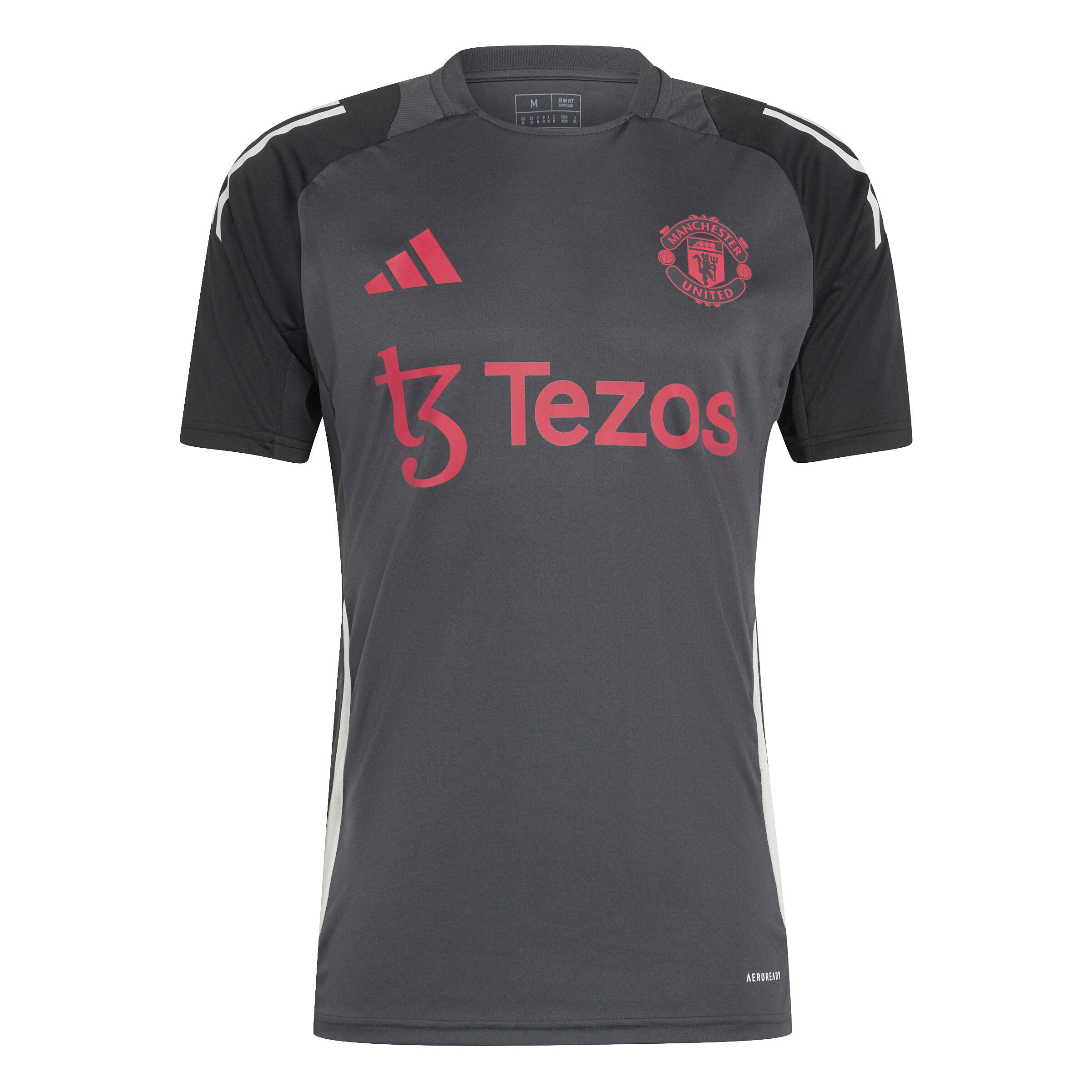 Adidas - Maillot Dʼentraînement Manchester United Tiro 2024/25 - Maillot Manches Courtes - Bleu|gris -  Xl - Decathlon