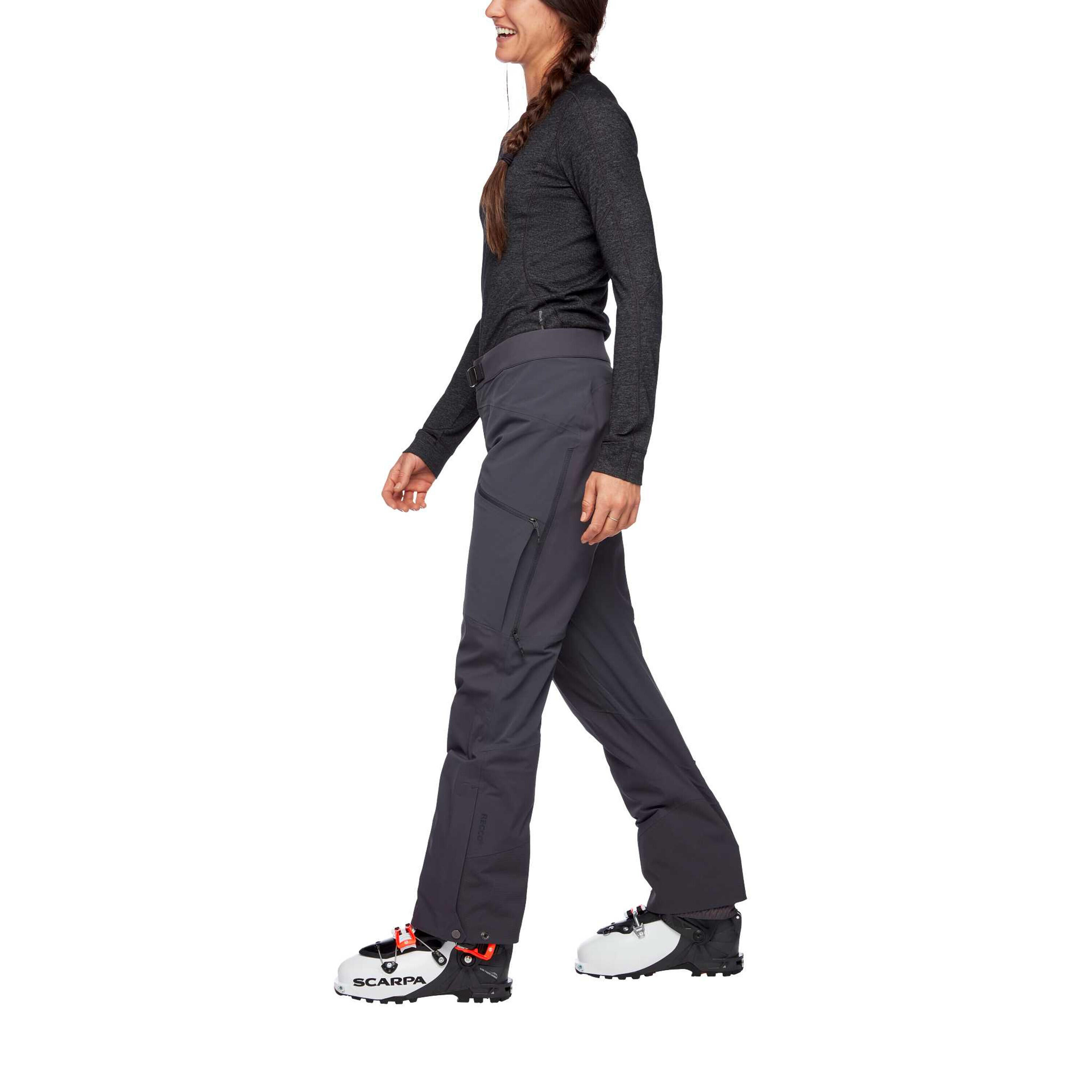 Calças de esqui para mulheres Black Diamond Dawn Patrol Hybrid 3/4