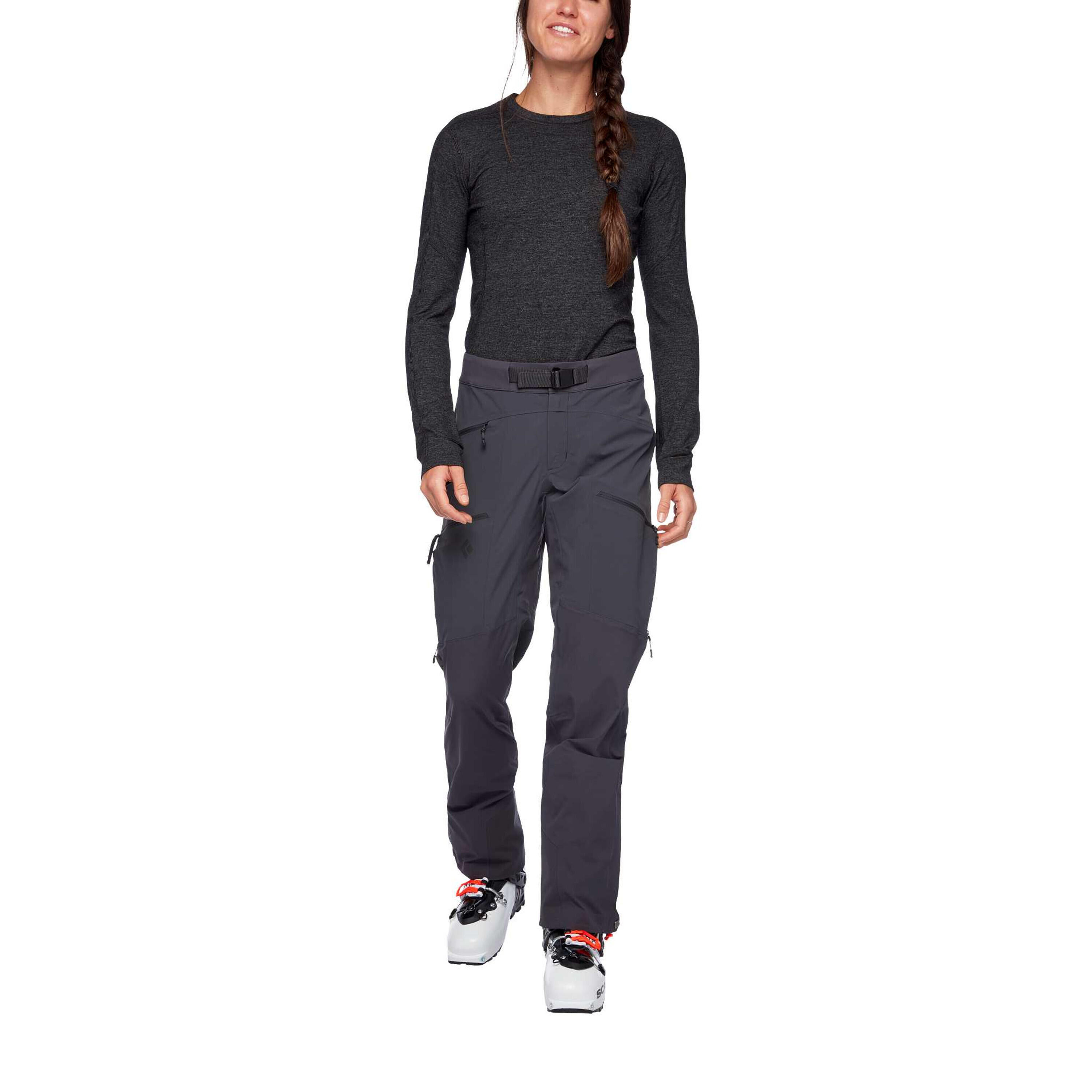 Calças de esqui para mulheres Black Diamond Dawn Patrol Hybrid 2/4