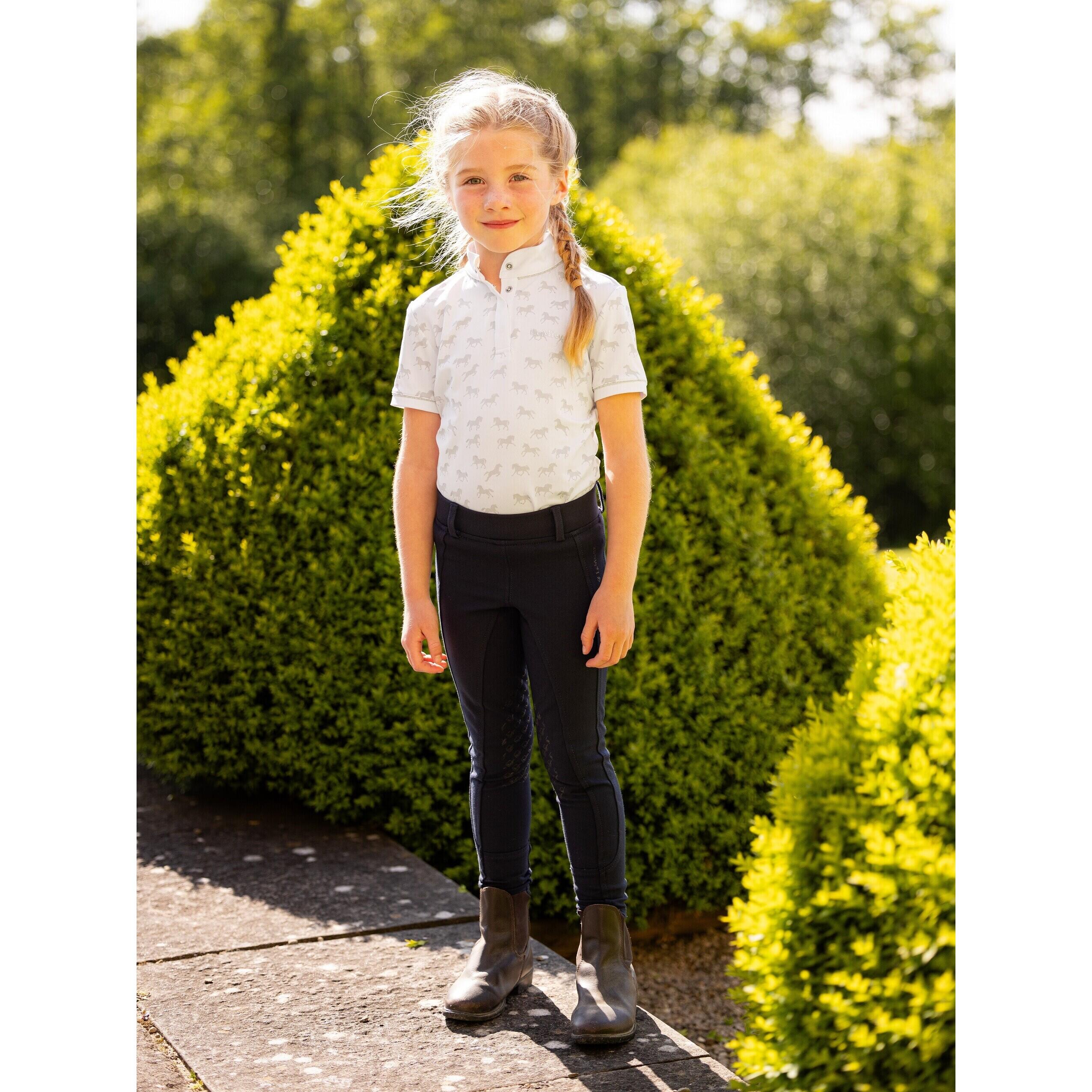 White Lemieux Mini Bella Paardjes Wedstrijdshirt Kids 4/7