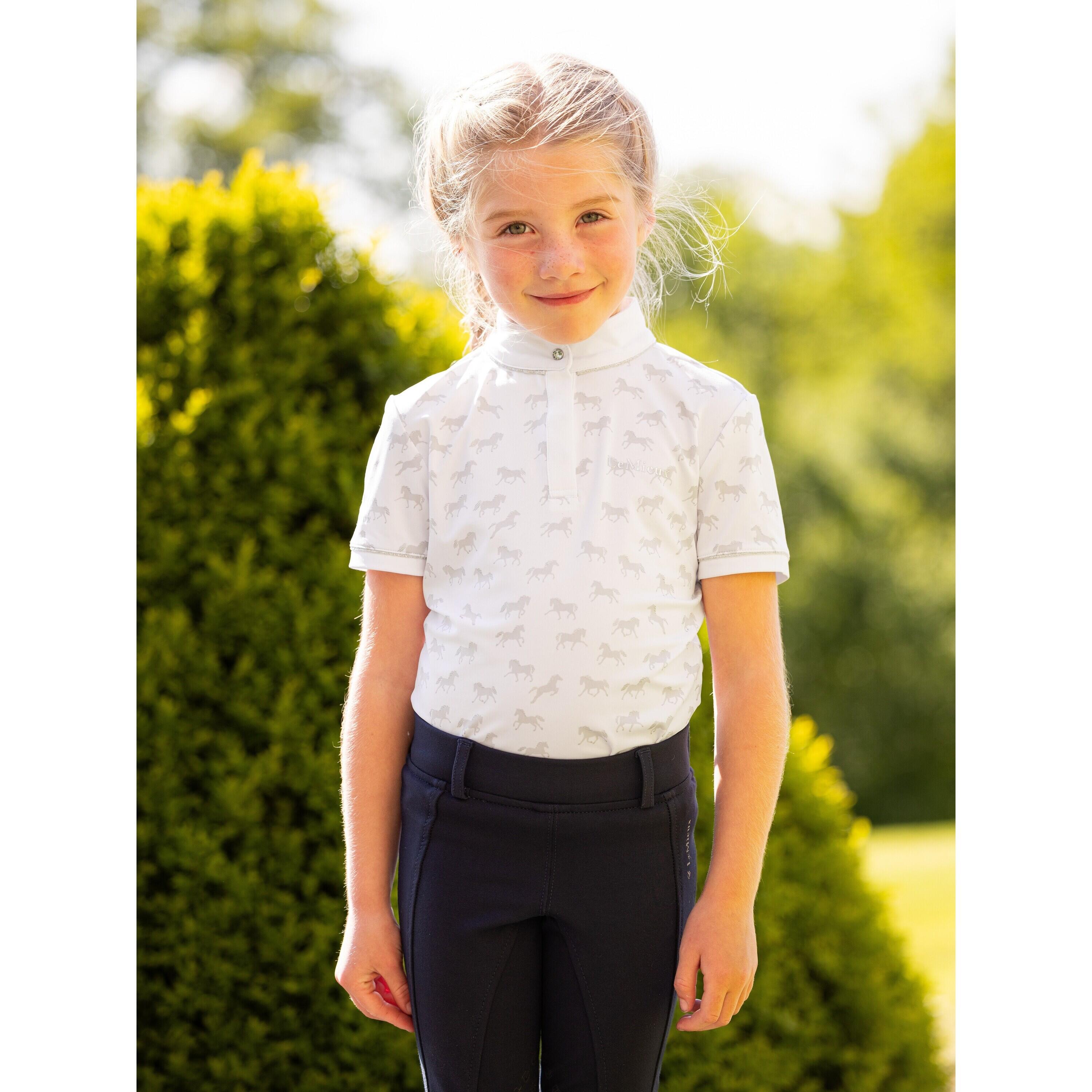 Lemieux Mini Bella Paardjes Wedstrijdshirt Kids Wit 6/7