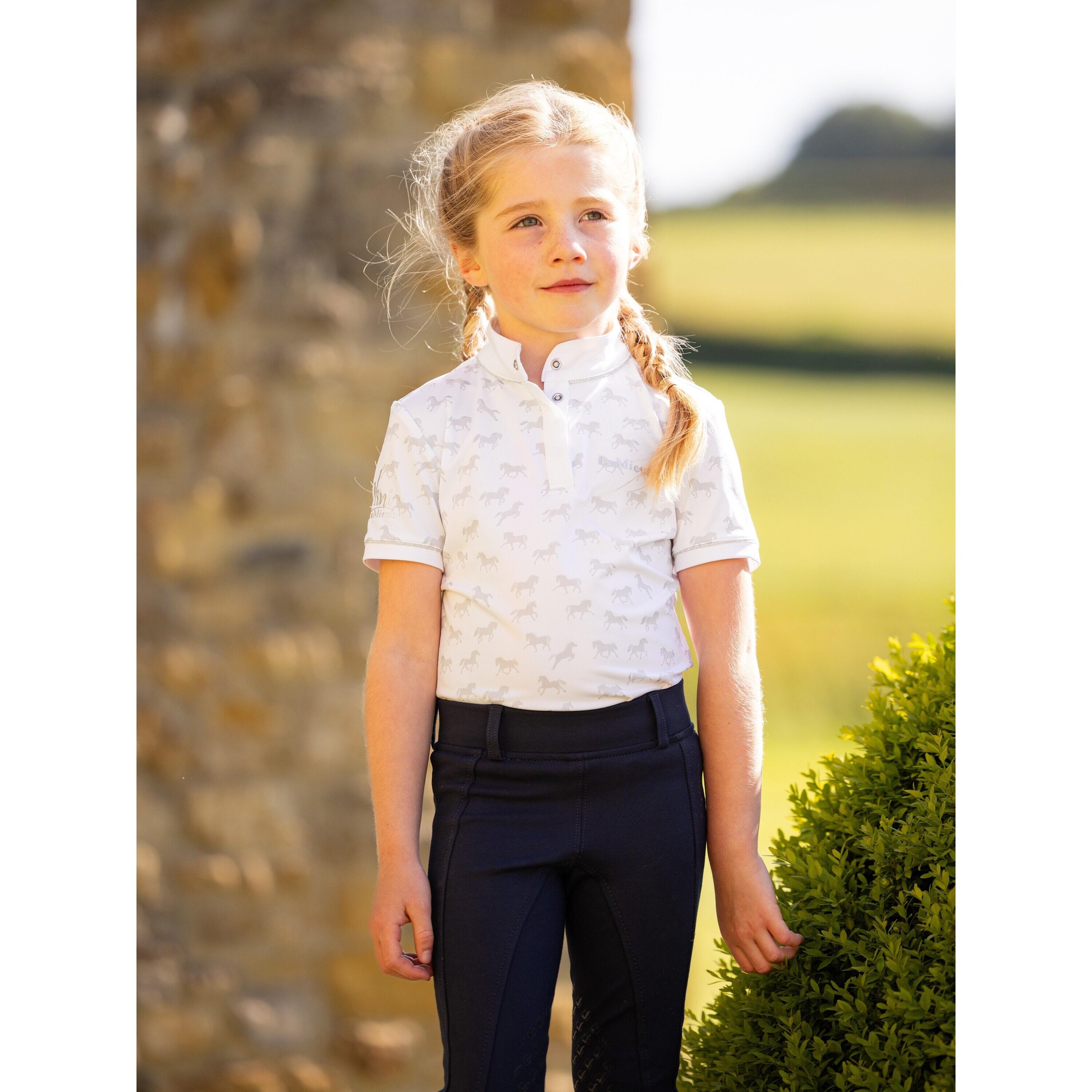 Lemieux Mini Bella Paardjes Wedstrijdshirt Kids Wit 5/7