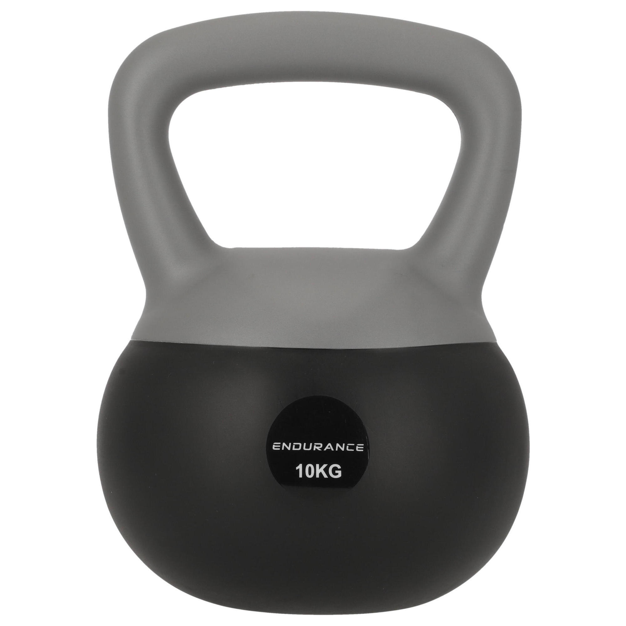 Endurance - Haltère Boule Silicone - Kettlebell - Gris|noir - No Size - Decathlon