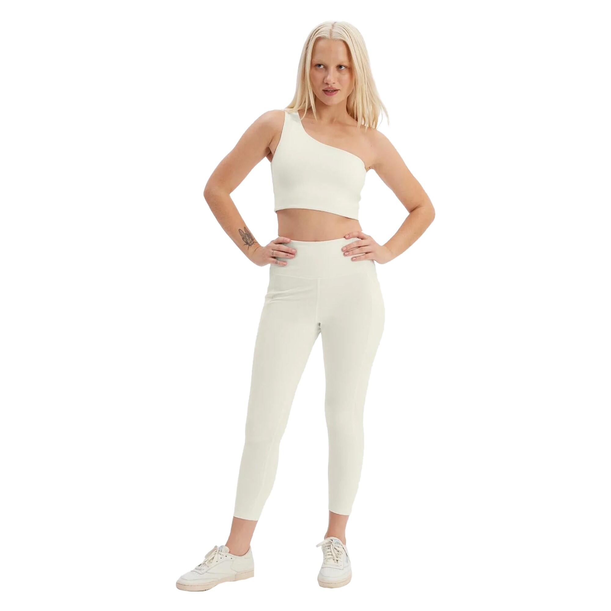 Reggiseno Sportivo Una Spalla Donna Girlfriend Collective Bianca Avorio 3/3