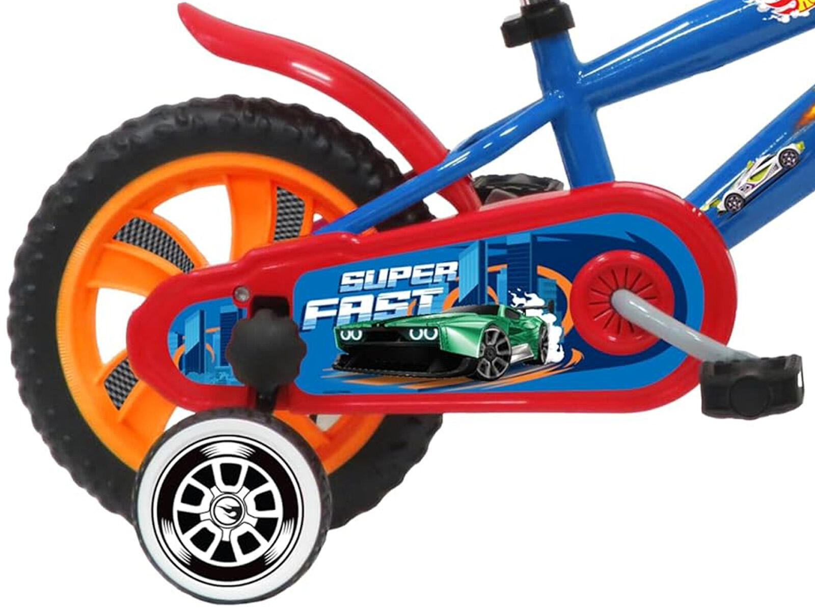 Hot Wheels 12 inch kinderfiets blauw 3/3