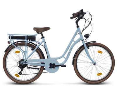 Villette vintage retro elektrische fiets blauw