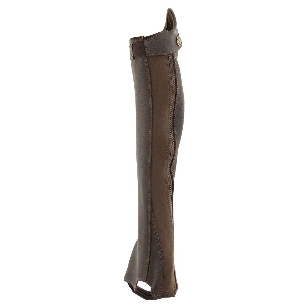 Br - Mini-chaps En Cuir Br Equitation Silenzo - Mini-chaps - Marron - Xs Long - Decathlon