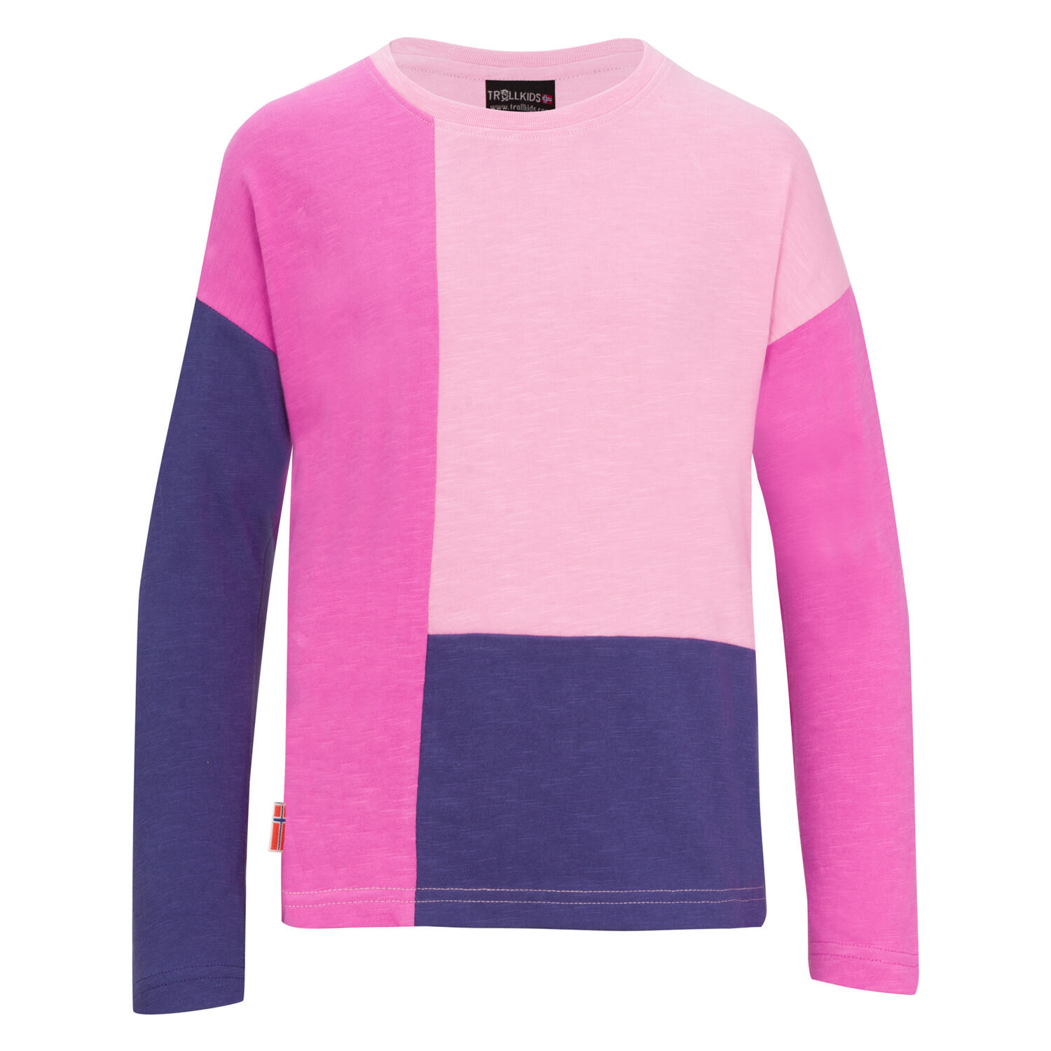 TROLLKIDS Mädchen Longsleeve VERDAL Malve rosa/Wildrose