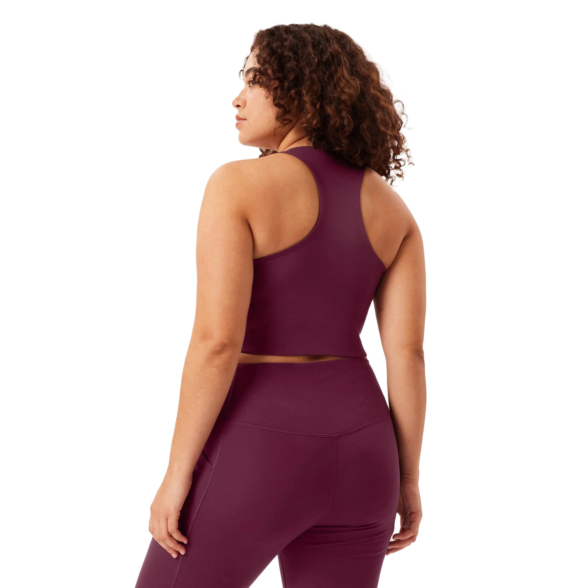 Reggiseno Racerback Donna Girlfriend Collective Paloma Prugna 2/3