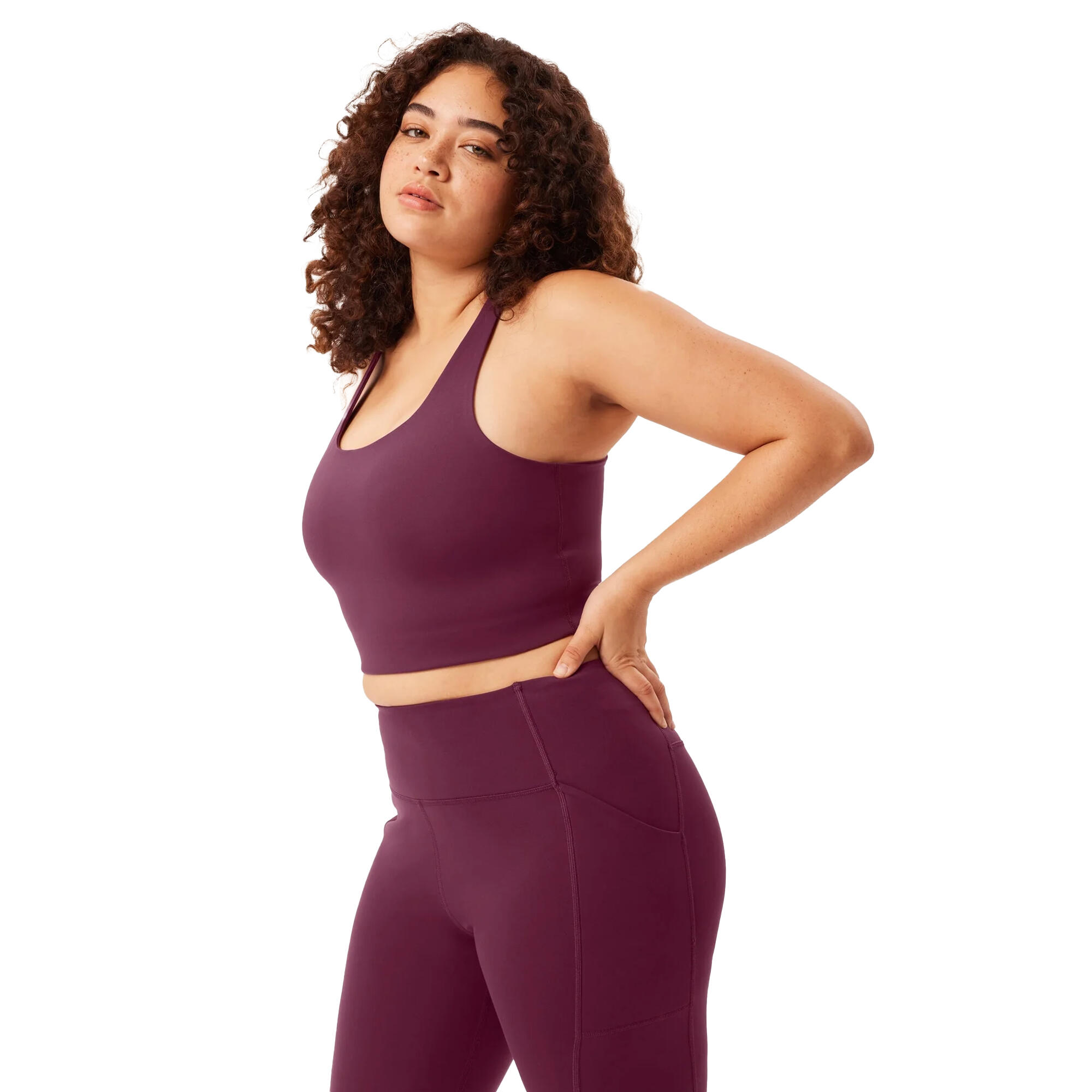 Reggiseno Racerback Donna Girlfriend Collective Paloma Prugna 3/3