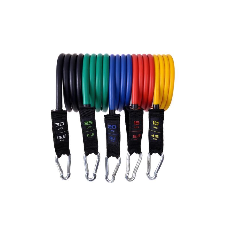 Zestaw gum oporowych do ćwiczeń ekspander Majestic Sport - 5 szt.