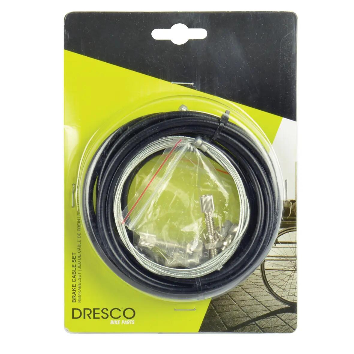 Dresco jeu de câbles de frein universel avant/arrière noir/argent 4-pièces 2/4