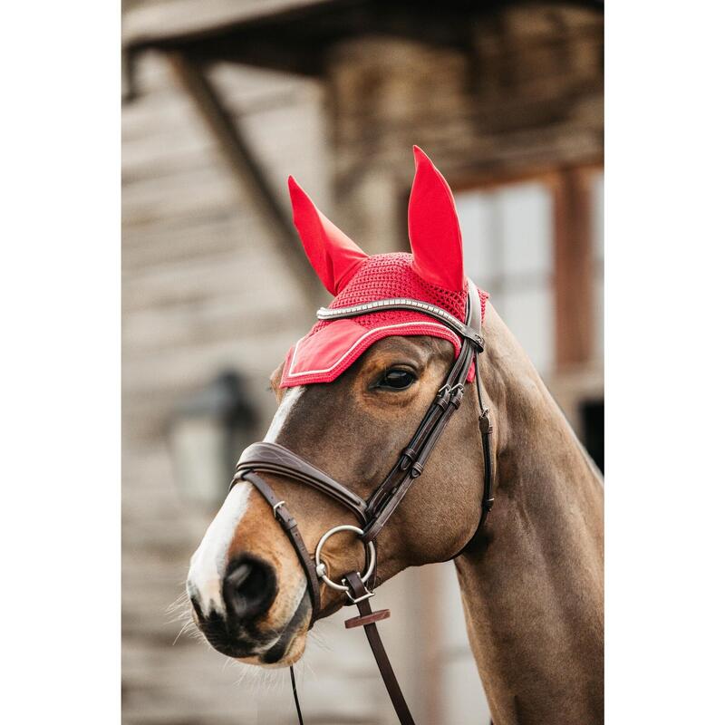 Bonnet anti-mouche Wellington velvet rouge cob