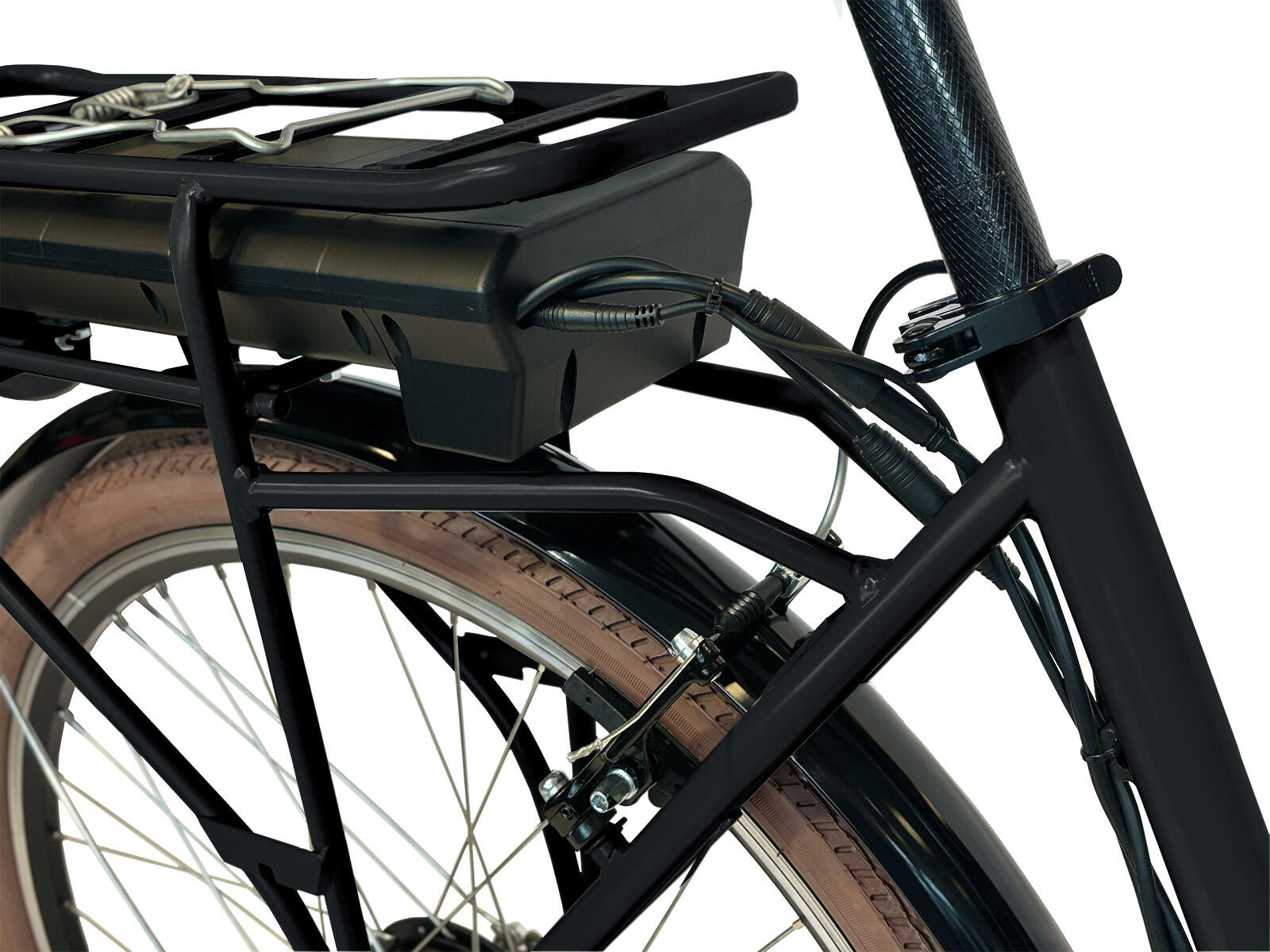 Villette Vintage retro elektrische fiets zwart 4/5