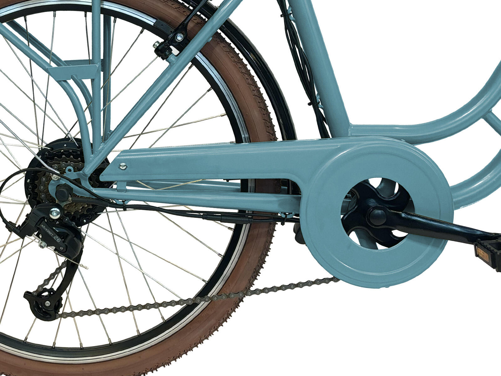 Villette Vélo électrique rétro vintage bleu 3/5