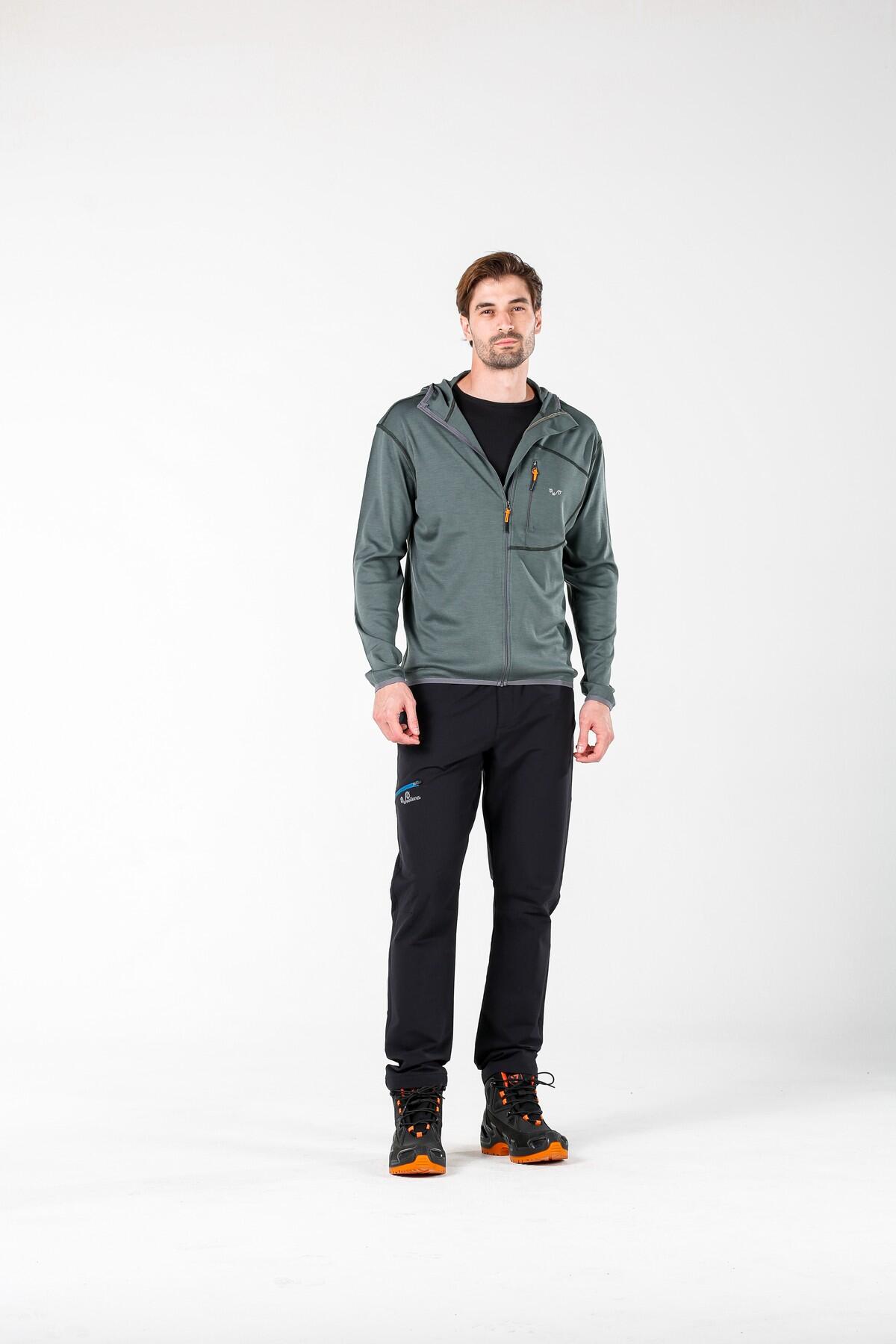 Męska Bluza z Kapturem z 100% Wełny Merino - Maestro/Woolona 6/7