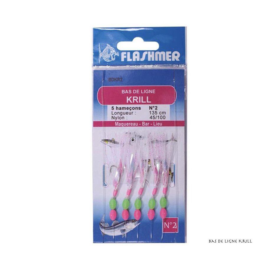 Bas de ligne Mitraillette Flashmer Krill (2/0) 1/1