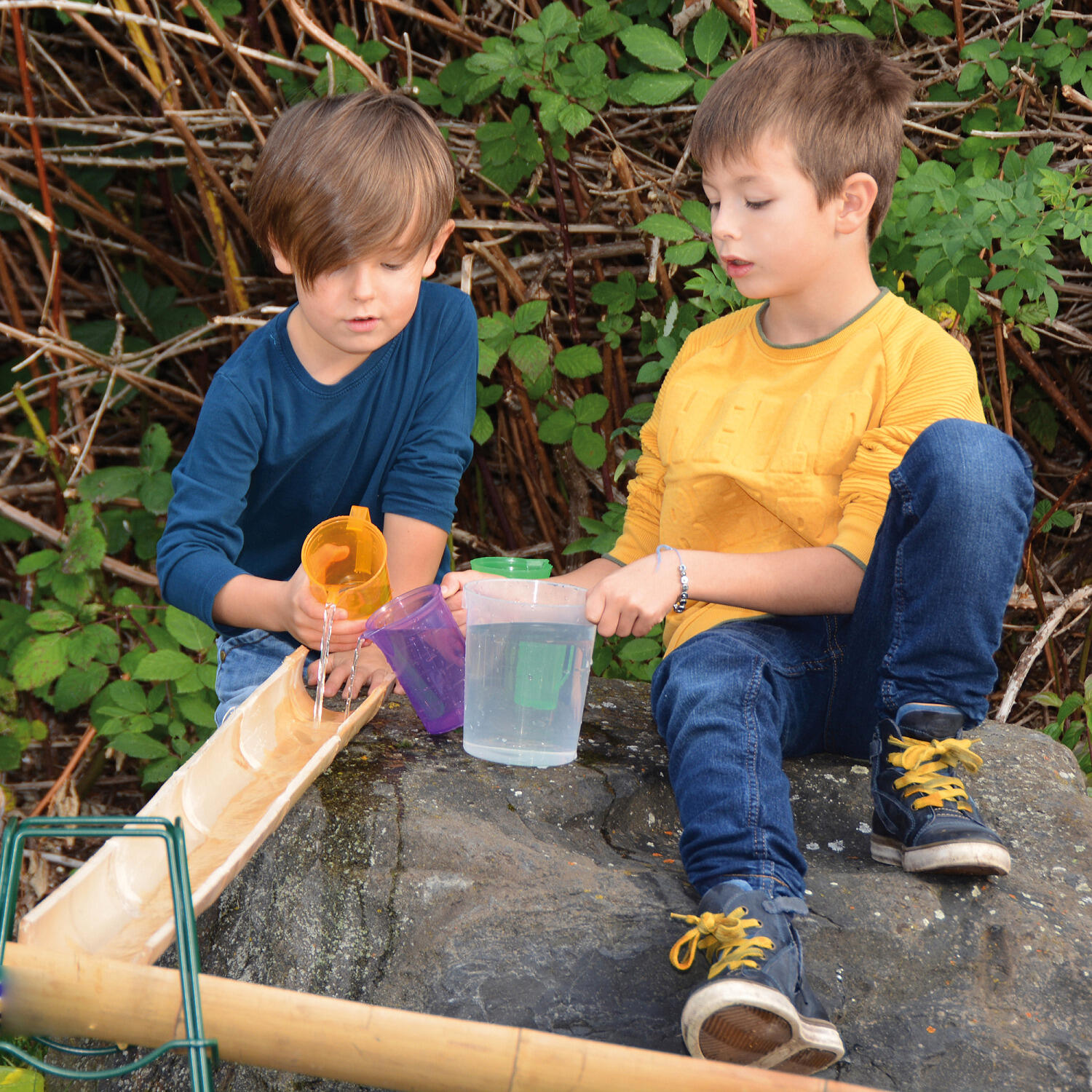 Wasserbahn Bambusrinnen Kinderturnen Unisex 1/2