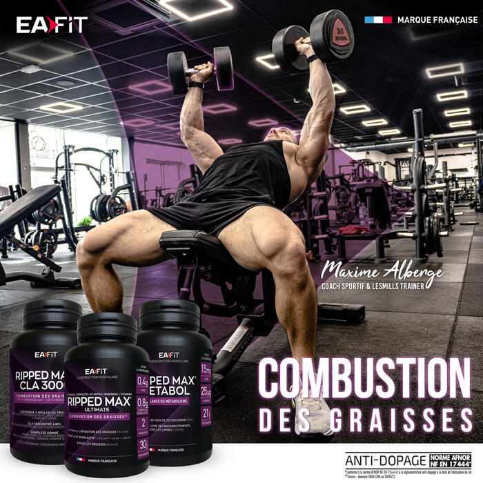 Acide linoléique conjugué - Ripped Max® CLA 3000 - 60 Capsules molles 4/7