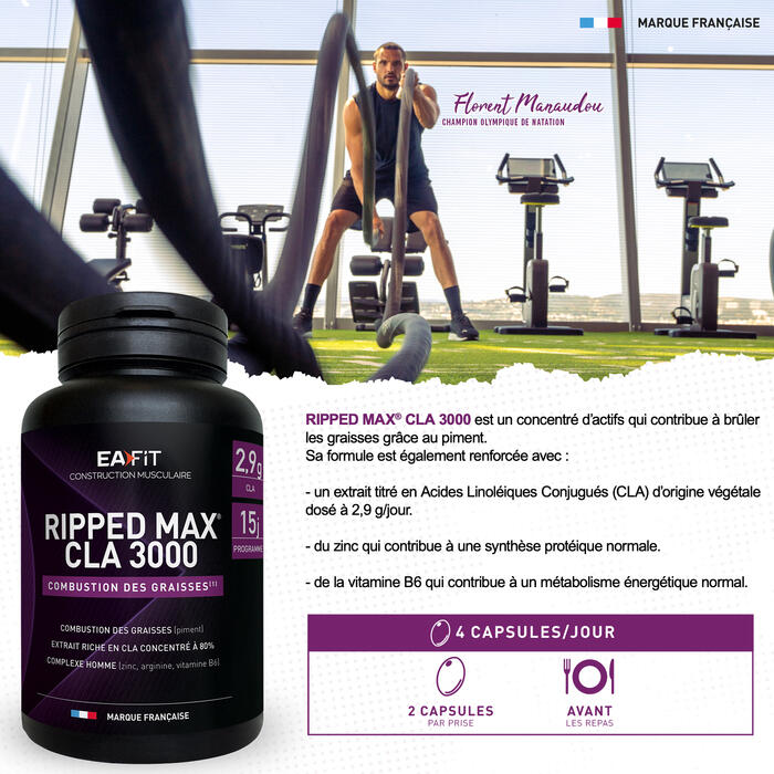 Acide linoléique conjugué - Ripped Max® CLA 3000 - 60 Capsules molles 5/7