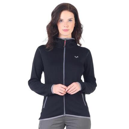 Damska bluza rozpinana z kapturem 100% Merino - Marin/Woolona