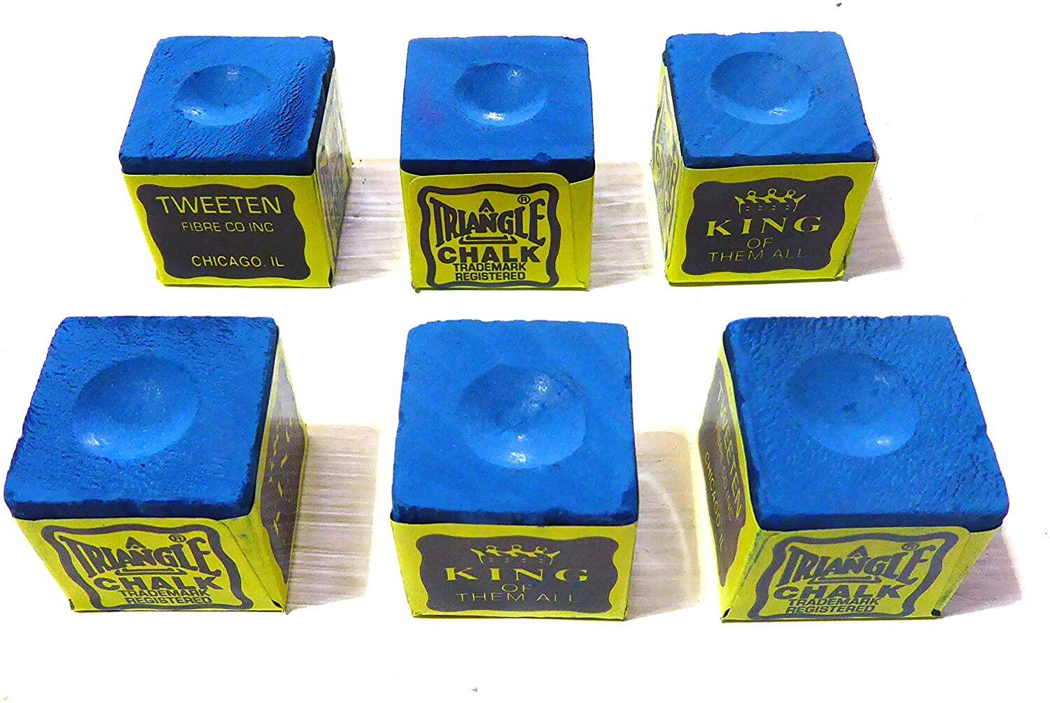 TRIANGLE TRIANGLE SNOOKER CHALK BLUE X6 PIECES