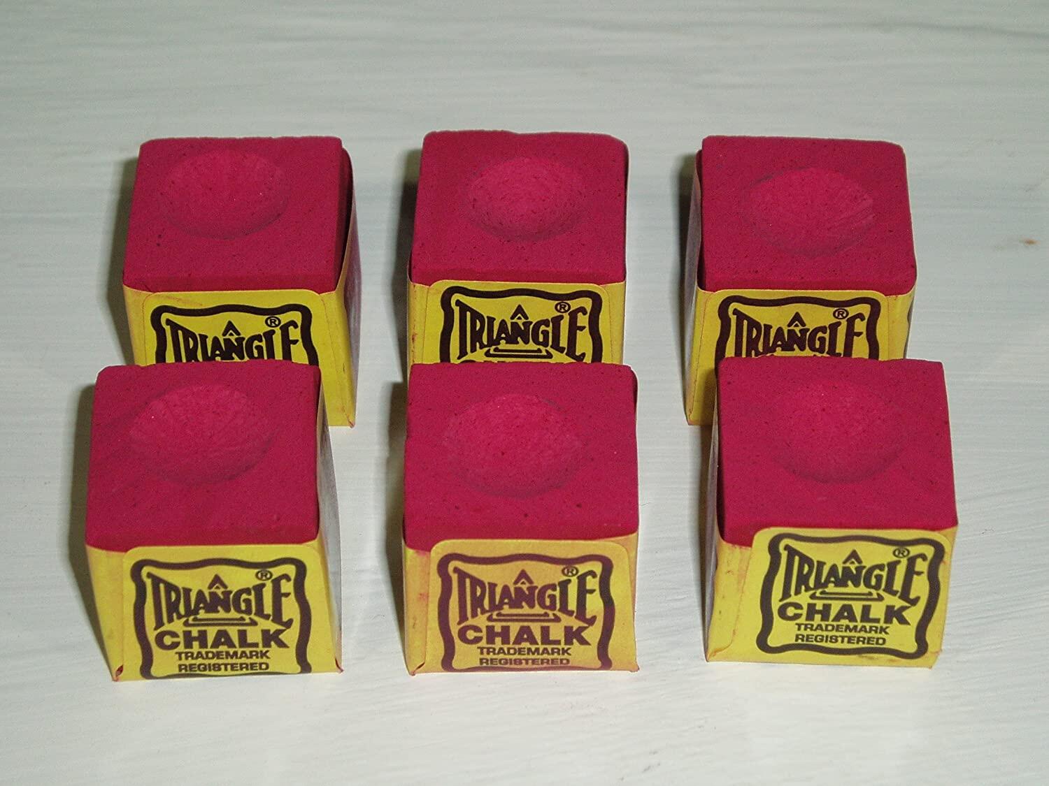 TRIANGLE TRIANGLE SNOOKER CHALK RED X6 PIECES