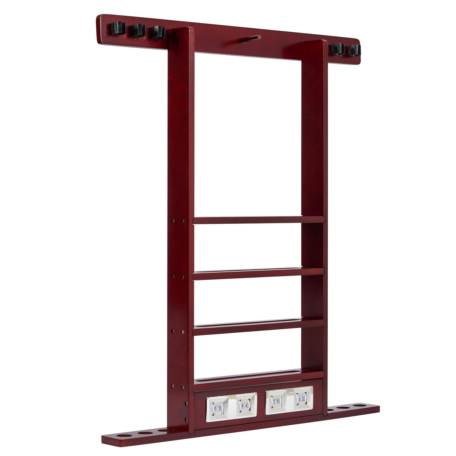 Wall-Mounted Cue Rack Billiard Cue Wall Holder Mahogany Billard / Poolbillard 2/6