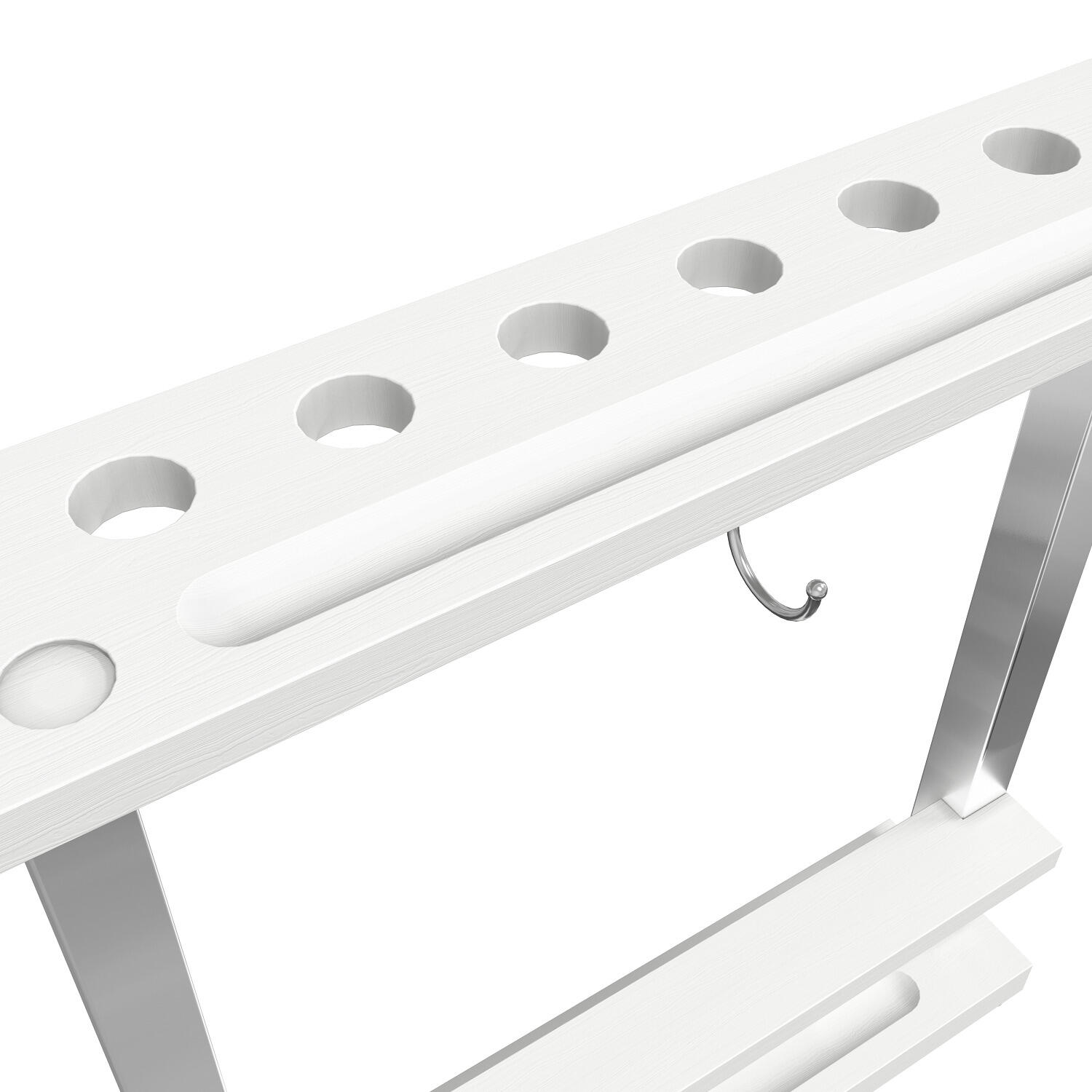 Pool Cue Stand Francesca White Billard / Poolbillard Unisex 4/6