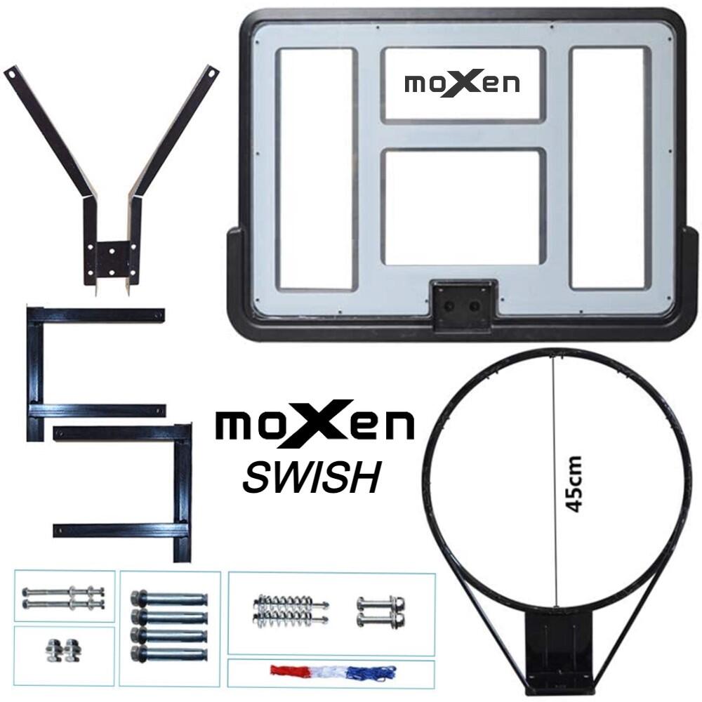 Set Tablero Baloncesto Moxen Swish 110x75 cm con soporte 3/7