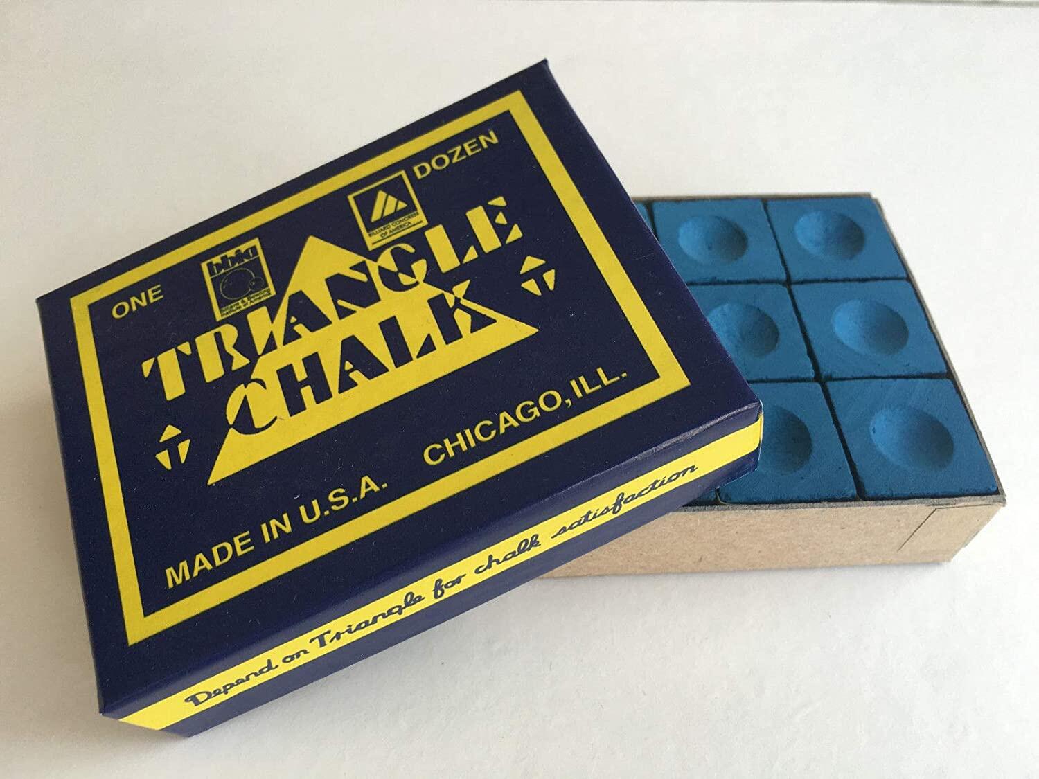 TRIANGLE TRIANGLE SNOOKER CHALK BLUE X12 PIECES