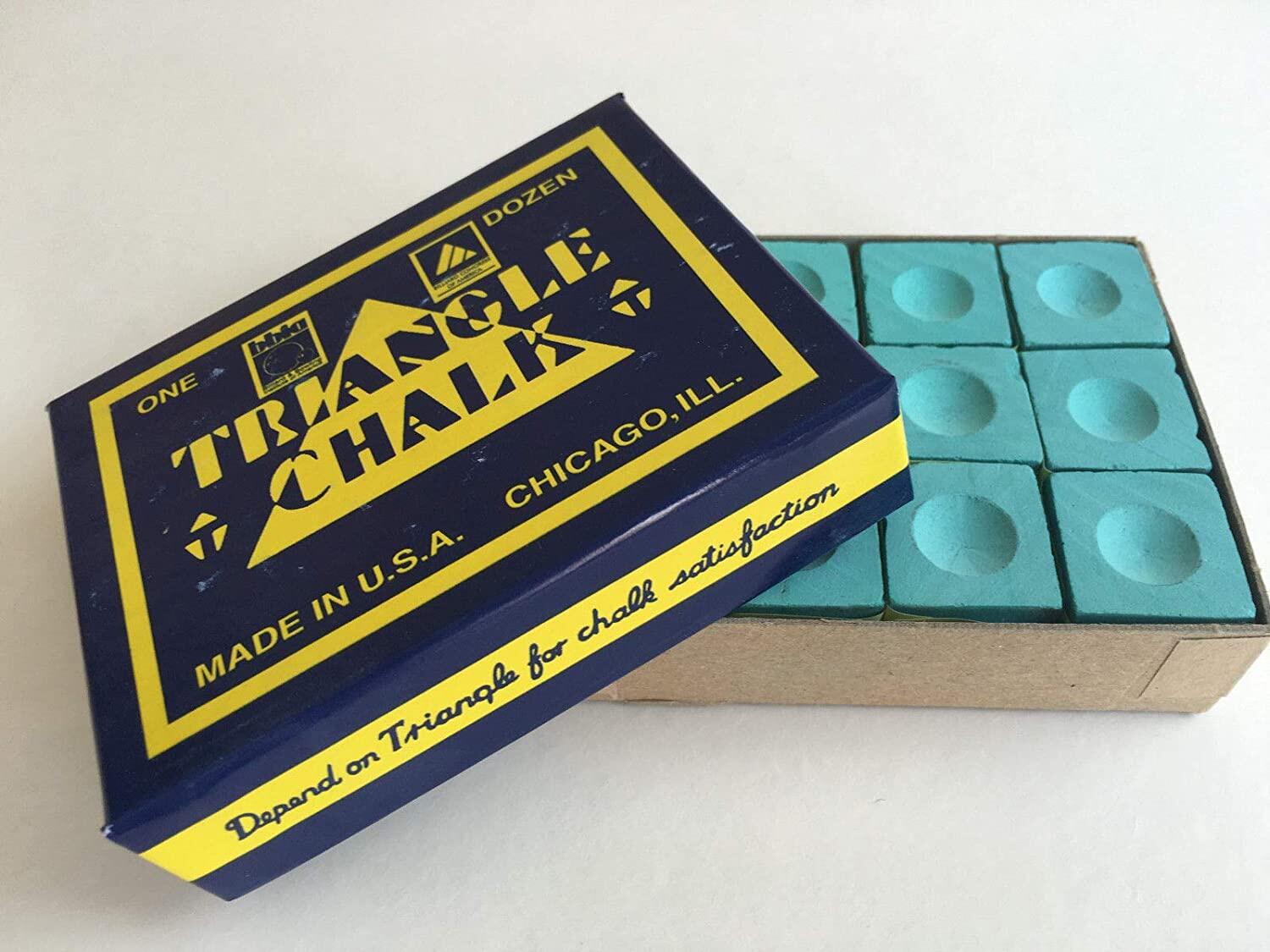 TRIANGLE TRIANGLE SNOOKER CHALK GREEN X12 PIECES
