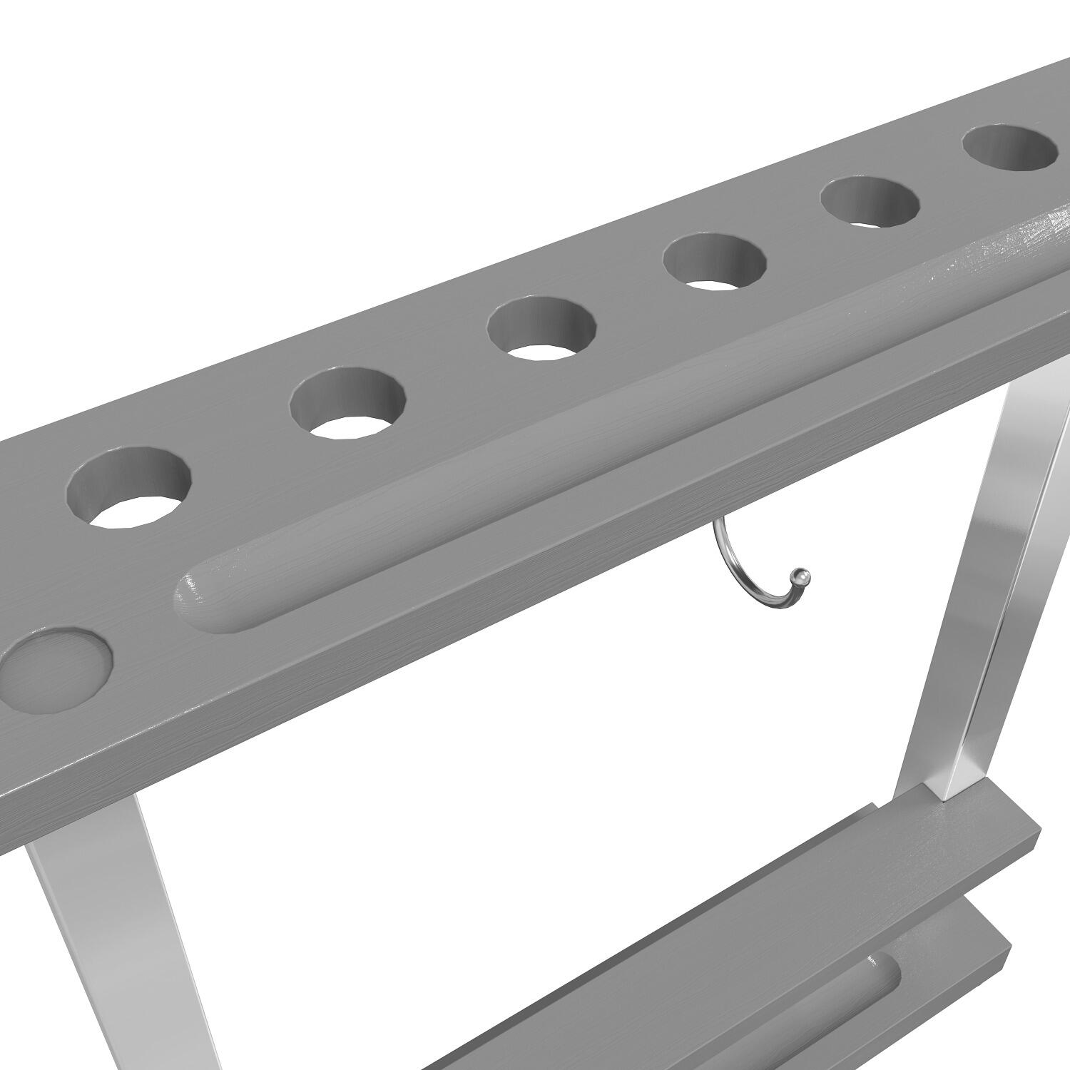 Pool Cue Stand Francesca Grey Billard / Poolbillard Unisex 4/6