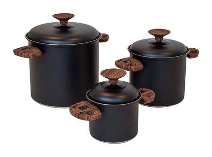 Bo-Camp - Industrial - Batterie de cuisine - Hading compact 3 - 3 Pièces - RVS