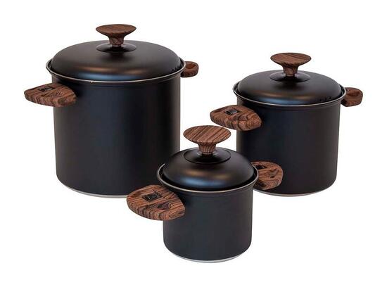 Bo-Camp - Industrial - Batterie de cuisine - Hading compact 3 - 3 Pièces - RVS