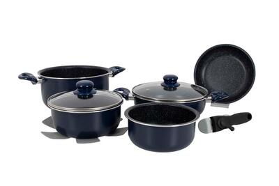 Gimex - pannenset - inductie - blauw - 8-delig