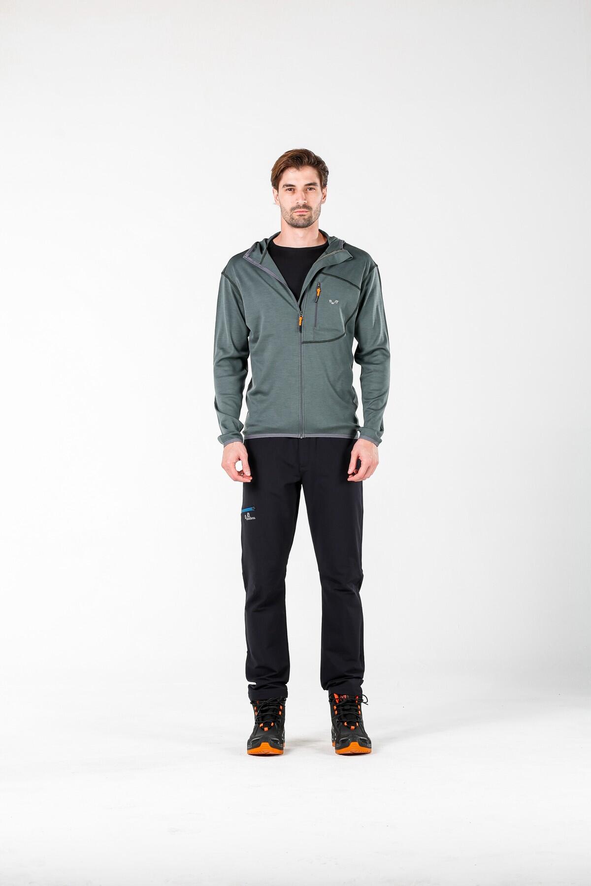 Męska Bluza z Kapturem z 100% Wełny Merino - Maestro/Woolona 5/7