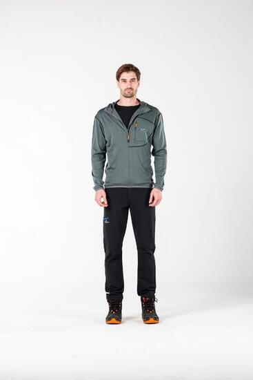 Maestro - Męska Bluza z Kapturem z 100% Wełny Merino (230 g/m²) S, Szmaragdowy