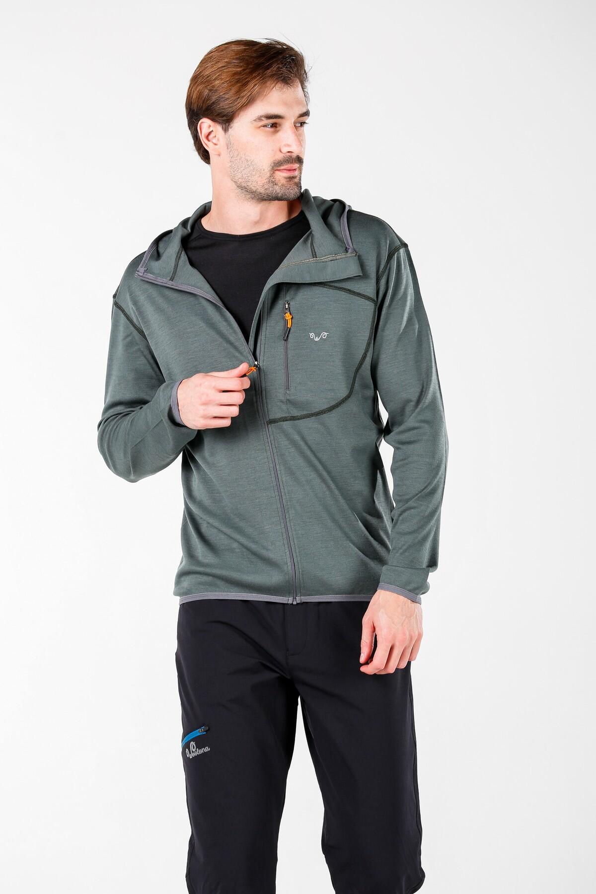 Męska Bluza z Kapturem z 100% Wełny Merino - Maestro/Woolona 4/7